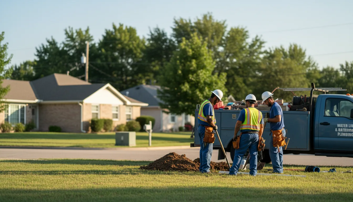 Residential water line and bathroom plumbing service in Lucerne, MO